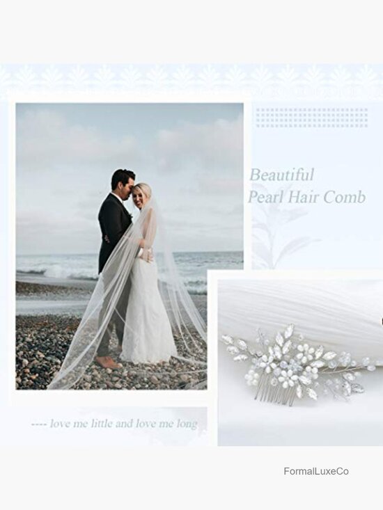 Pearl Rhinestone Hair Comb Bridal Wedding Hairpiece Updo Accessory